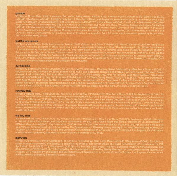 Bruno Mars : Doo-Wops & Hooligans (CD, Album, RE)