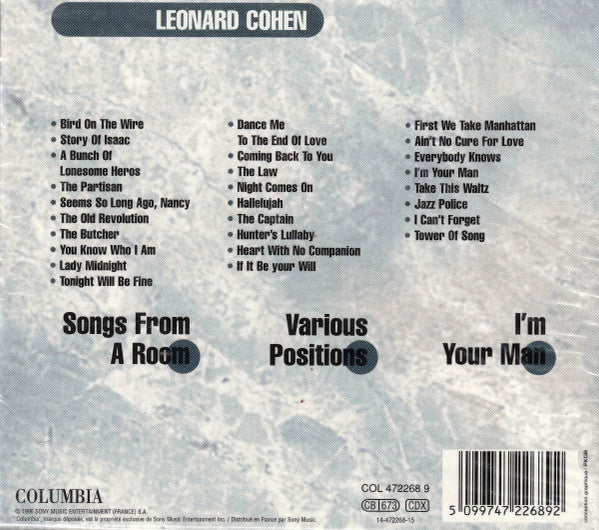 Leonard Cohen : Songs From A Room / Various Positions / I'm Your Man (CD, Album, RE + CD, Album, RE + CD, Album, RE + Bo)