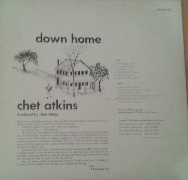 Chet Atkins : Down Home (LP, Album, Mono)