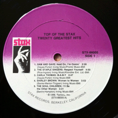 Various : Top Of The Stax - Twenty Greatest Hits (2xLP, Comp, Gat)