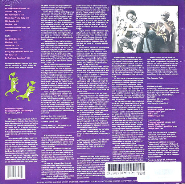 Professor Longhair : House Party New Orleans Style (The Lost Sessions 1971-1972) (LP)