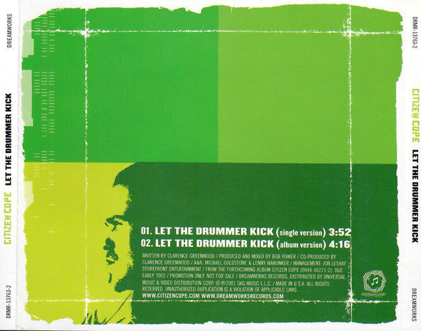 Citizen Cope : Let The Drummer Kick (CD, Single, Promo)