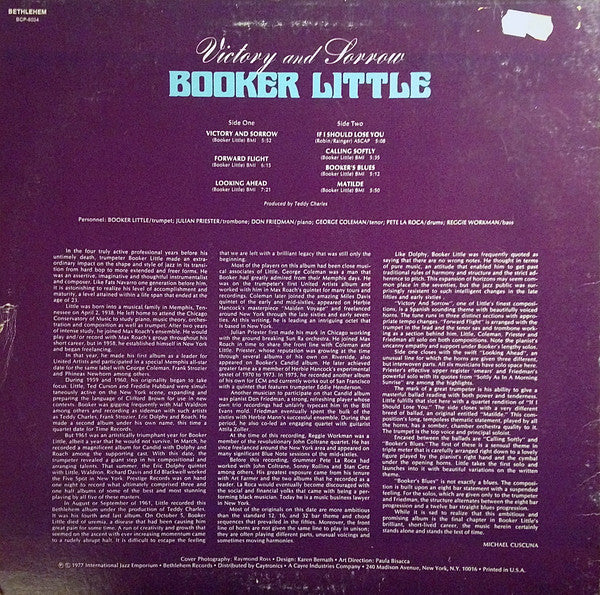 Booker Little : Victory And Sorrow (LP, Album, RE)