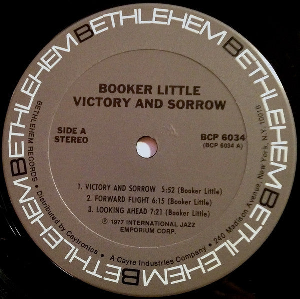 Booker Little : Victory And Sorrow (LP, Album, RE)