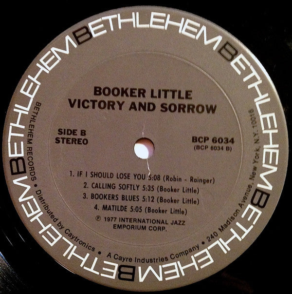 Booker Little : Victory And Sorrow (LP, Album, RE)