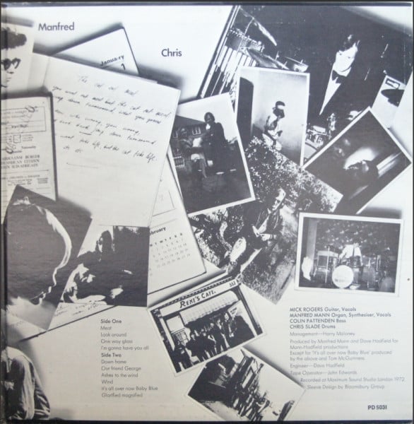 Manfred Mann's Earth Band : Glorified Magnified (LP, Album, Gat)