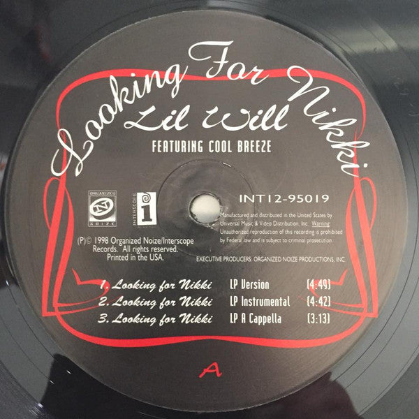 Lil Will (2) Featuring Cool Breeze (2) : Looking For Nikki (12")