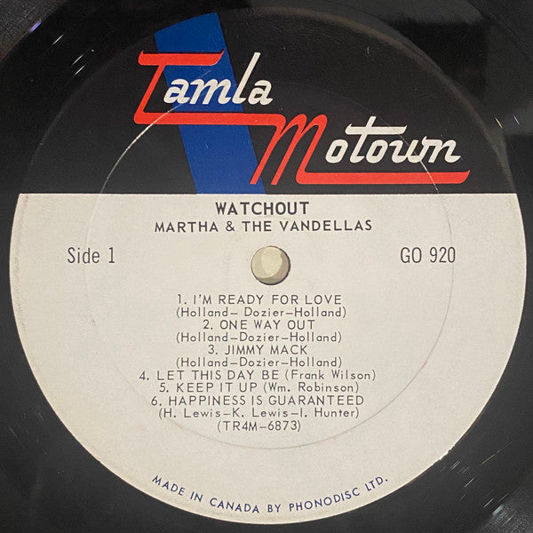 Martha Reeves & The Vandellas : Watchout! (LP, Album, Mono)