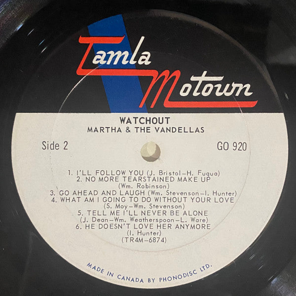 Martha Reeves & The Vandellas : Watchout! (LP, Album, Mono)