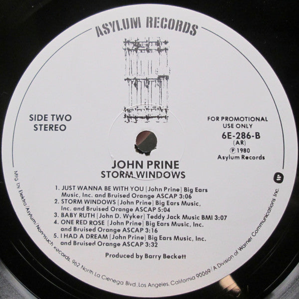 John Prine : Storm Windows (LP, Album, Promo)