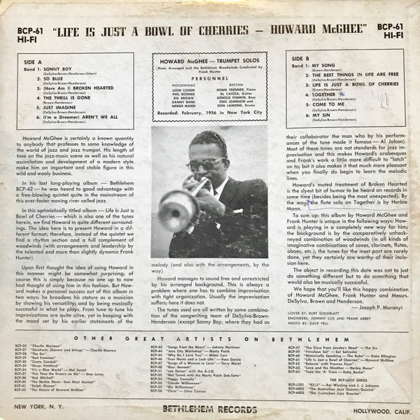 Howard McGhee : Life Is Just A Bowl Of Cherries (LP, Album)