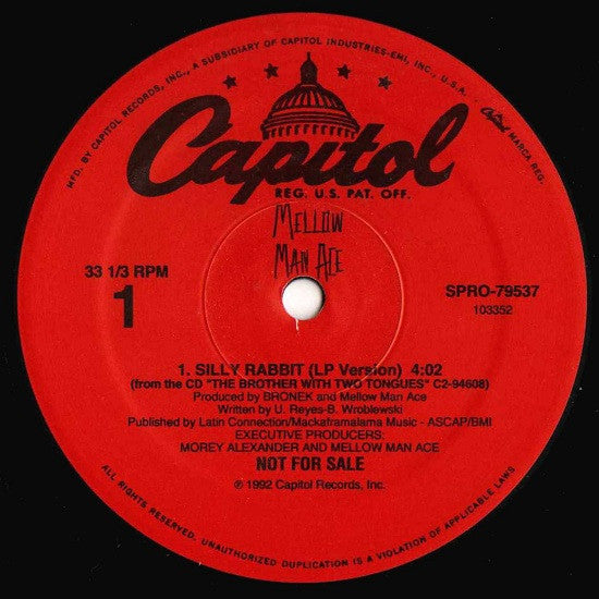 Mellow Man Ace : Silly Rabbit (12", Promo)