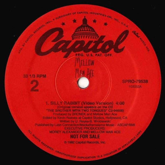 Mellow Man Ace : Silly Rabbit (12", Promo)