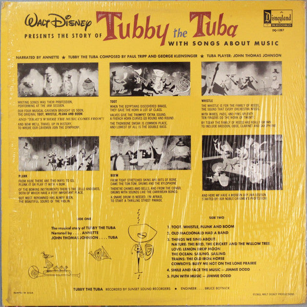 Annette (7) : Tubby The Tuba (LP, Album, Mono, RE, RP)