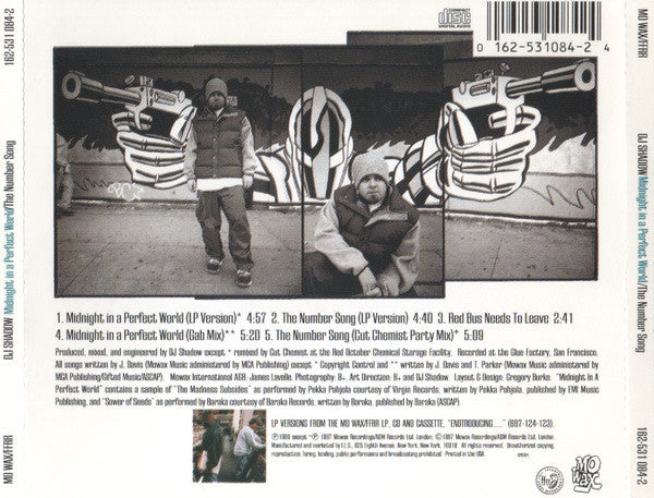 DJ Shadow : Midnight In A Perfect World / The Number Song (CD, Maxi)