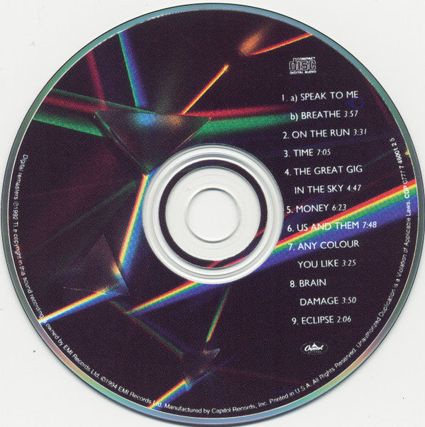 Pink Floyd : Dark Side Of The Moon (CD, Album, RE, RM, Cin)