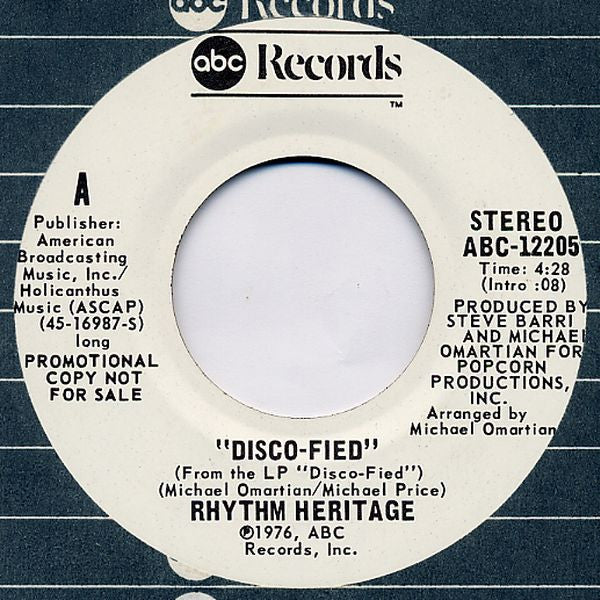 Rhythm Heritage : Disco-Fied (7", Promo)