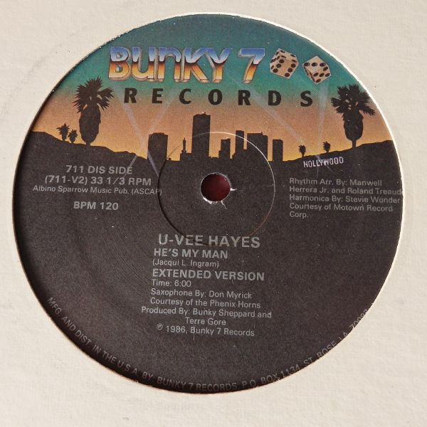 Uvee Hayes : He's My Man (12")