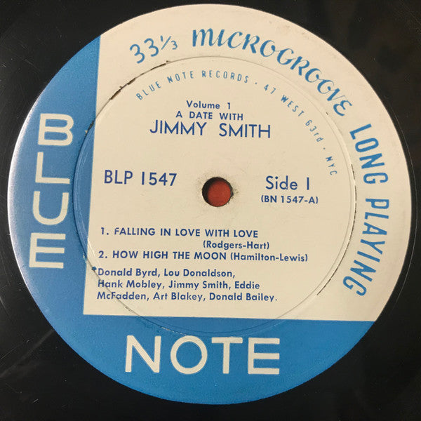 Jimmy Smith : A Date With Jimmy Smith (Volume One) (LP, Album, Mono, RP)