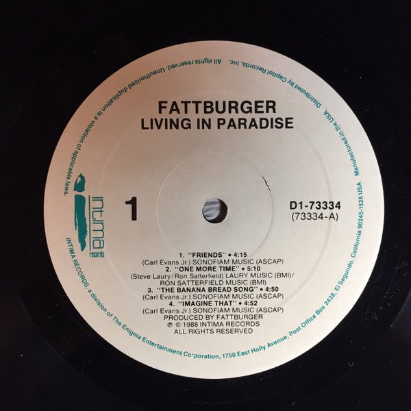 Fattburger : Living In Paradise (LP, Album)
