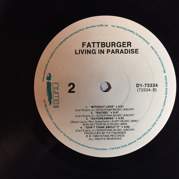Fattburger : Living In Paradise (LP, Album)