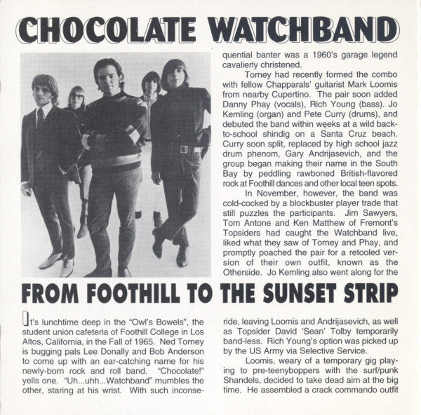The Chocolate Watchband : No Way Out (CD, Album, Mono, RE)