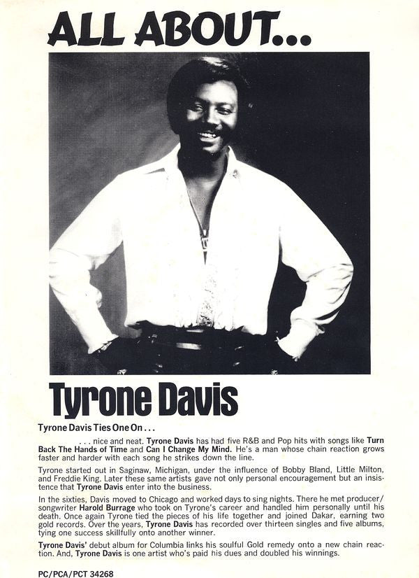 Tyrone Davis : Love And Touch (LP, Album, Promo)