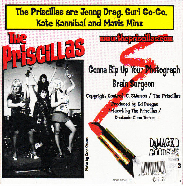 The Priscillas : Gonna Rip Up Your Photograph (7", Single, Cle)