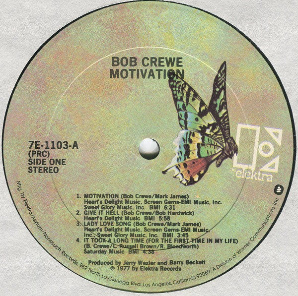 Bob Crewe : Motivation (LP, Album, Gat)