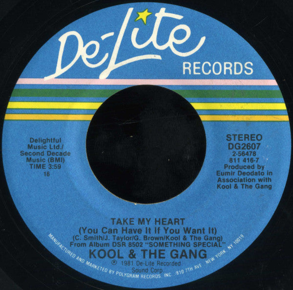 Kool & The Gang : Celebration / Take My Heart (7", Single)
