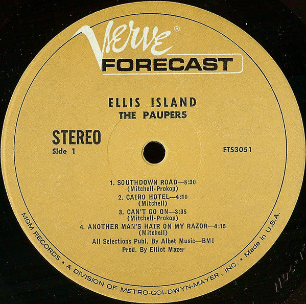 The Paupers : Ellis Island (LP, Album, MGM)