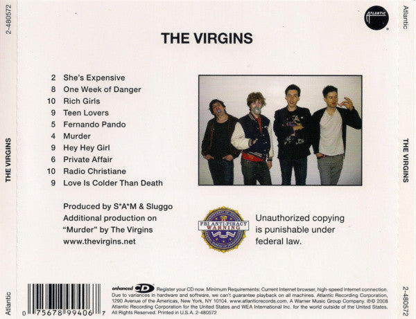 The Virgins (3) : The Virgins (CD, Album, Enh)