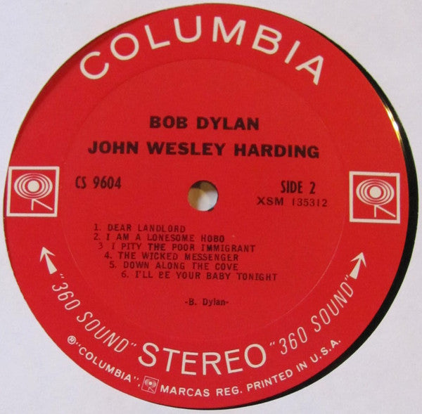 Bob Dylan : John Wesley Harding (LP, Album, Ter)
