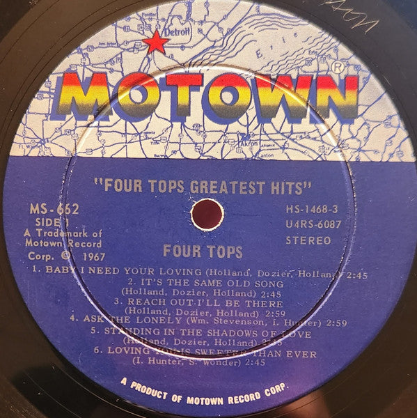 Four Tops : Four Tops Greatest Hits (LP, Comp)