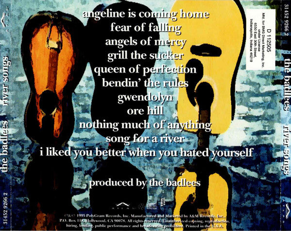 The Badlees : River Songs (CD, Album, Club)