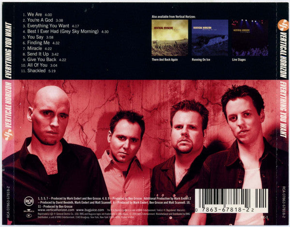 Vertical Horizon : Everything You Want (CD, Album, RE, Son)