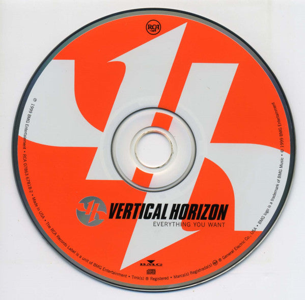 Vertical Horizon : Everything You Want (CD, Album, RE, Son)