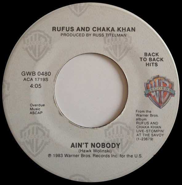 Rufus & Chaka Khan : One Million Kisses / Ain't Nobody (7", Single)