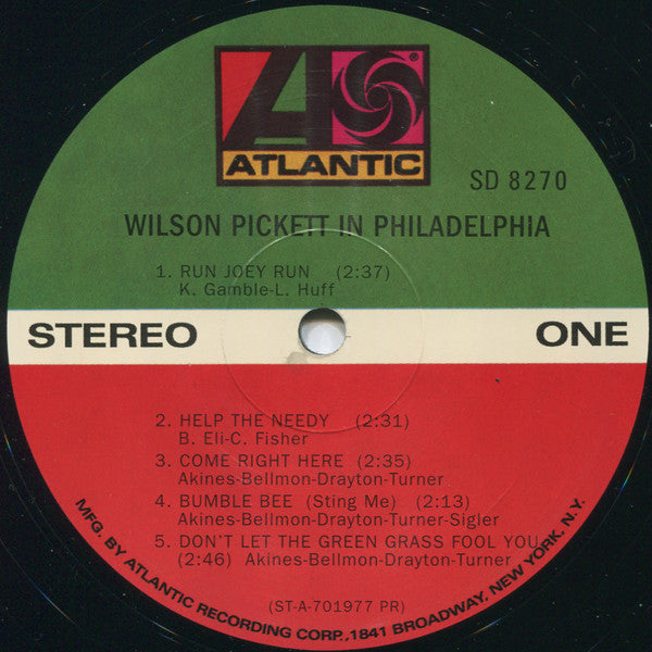 Wilson Pickett : In Philadelphia (LP, Album, RE)