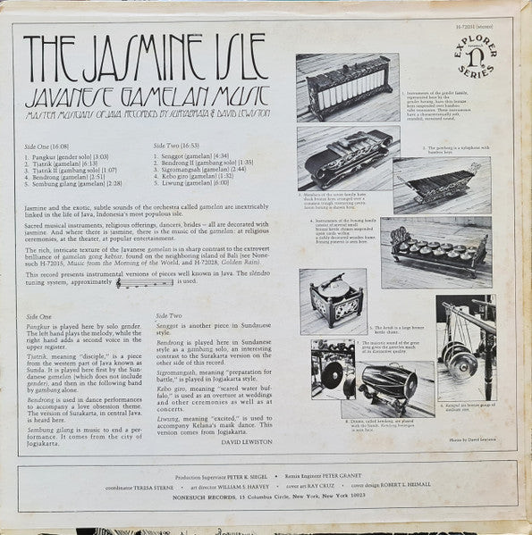 Unknown Artist : The Jasmine Isle (Javanese Gamelan Music) (LP)