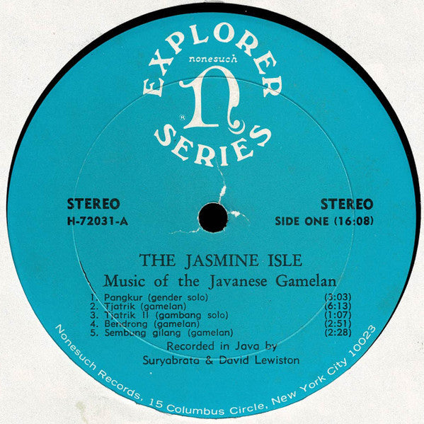 Unknown Artist : The Jasmine Isle (Javanese Gamelan Music) (LP)