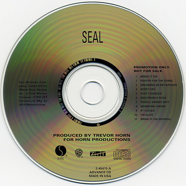 Seal : Seal (CD, Advance, Album, Promo)