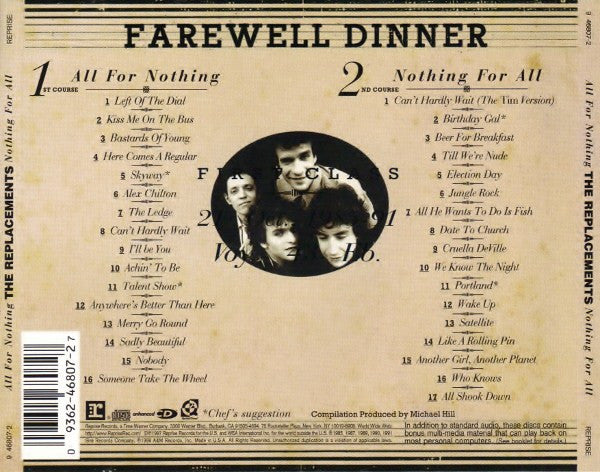 The Replacements : All For Nothing - Nothing For All (2xCD, Comp, Enh)