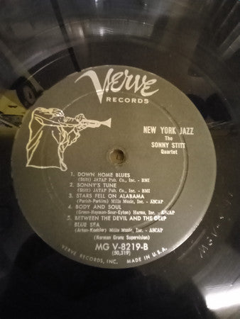 Sonny Stitt Quartet : New York Jazz (LP, Album, Mono)