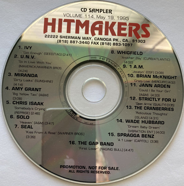 Various : Hitmakers Top 40 CD Sampler Volume 114 May 19, 1995 (CD, Promo, Smplr)
