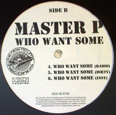 Master P : Act A Fool / Who Want Some (12")