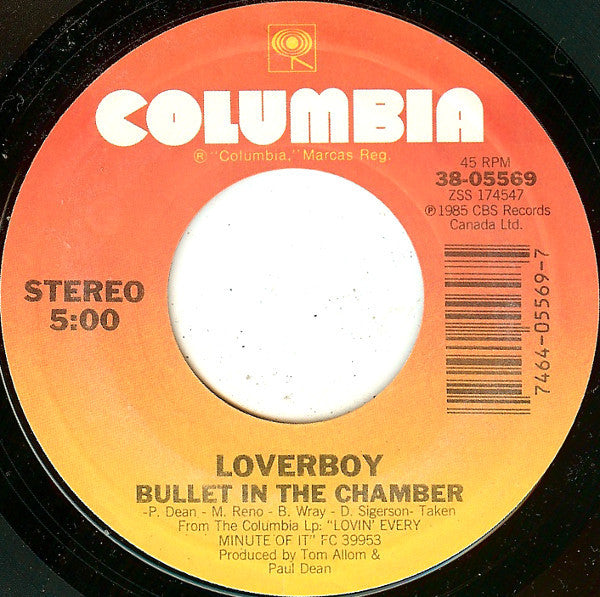 Loverboy : Lovin' Every Minute Of It (7", Single, Styrene, Pit)