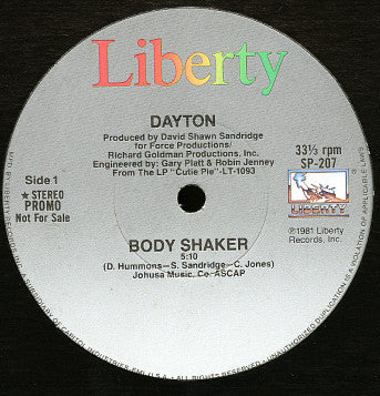 Dayton : Body Shaker (12", Single, Promo)