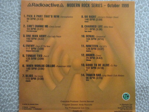 Various : Radioactive - Modern Rock Series October 1999 (CD, Comp, Promo)