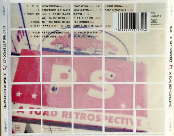 Toad The Wet Sprocket : PS (A Toad Retrospective) (CD, Comp)